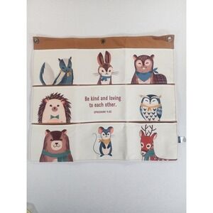 Mary & Martha Woodland Friends Book Toy Organizer Religious Christian Canvas Kid